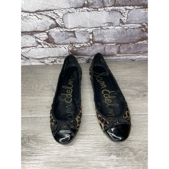 Sam Edelman Calypso Quilted Leopard Ballet Flats Shoes Women 8M US - Picture 5 of 16